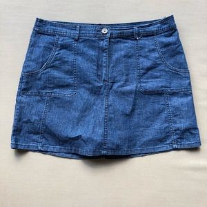 Size 14, White Stag Denim Skort w/ Rectangle Pockets